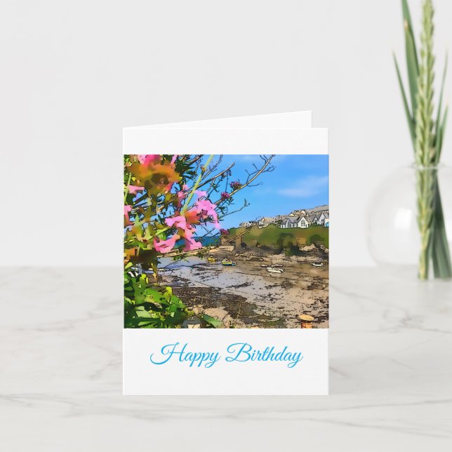 Port Isaac Cornwall Harbor Fisherman’s Friends  Note Card (Front)