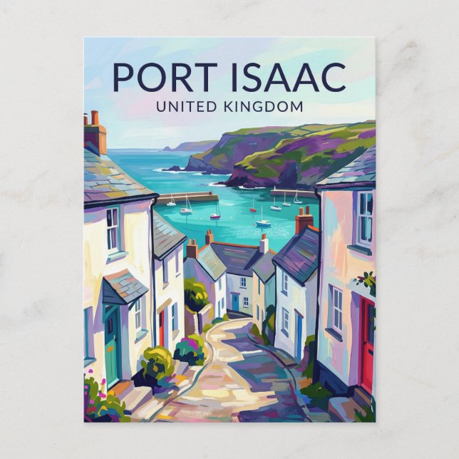 Port Isaac United Kingdom Postcard (Front)