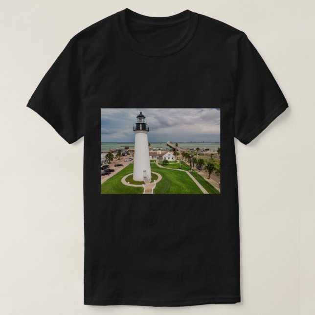 Port Isabel, TX Lighthouse Long  T-Shirt (Design Front)