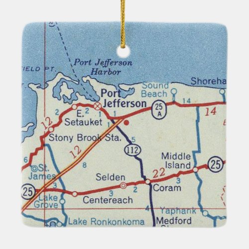 Port Jefferson NY Ceramic Ornament