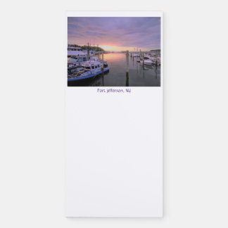 Port Jefferson NY harbor magnetic notepad