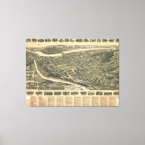 Port Jervis New York 1920 Canvas Print