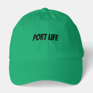 Port Life Bold Text Green Baseball Hat