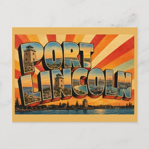 Port Lincoln South Australia Coastal City Art Postcard