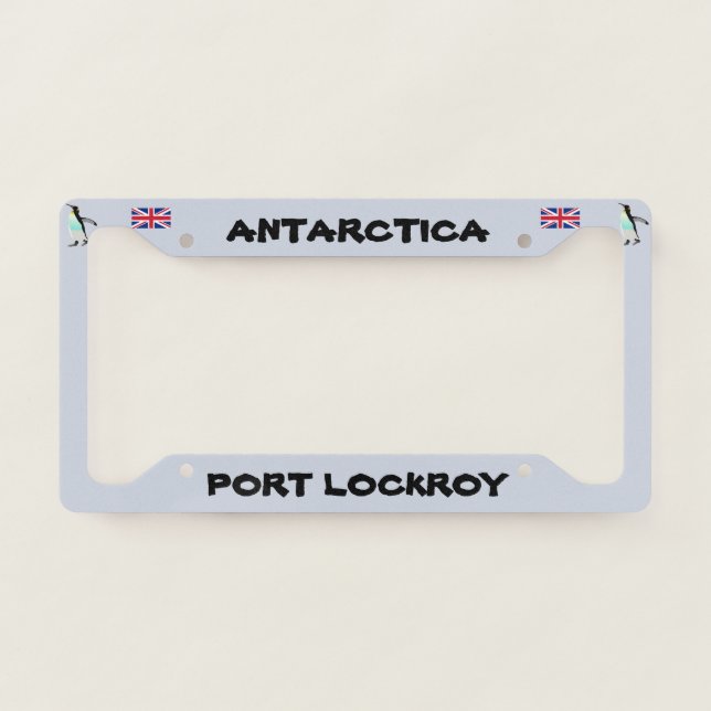 Port Lockroy Antarctica License Plate Frame (Front)