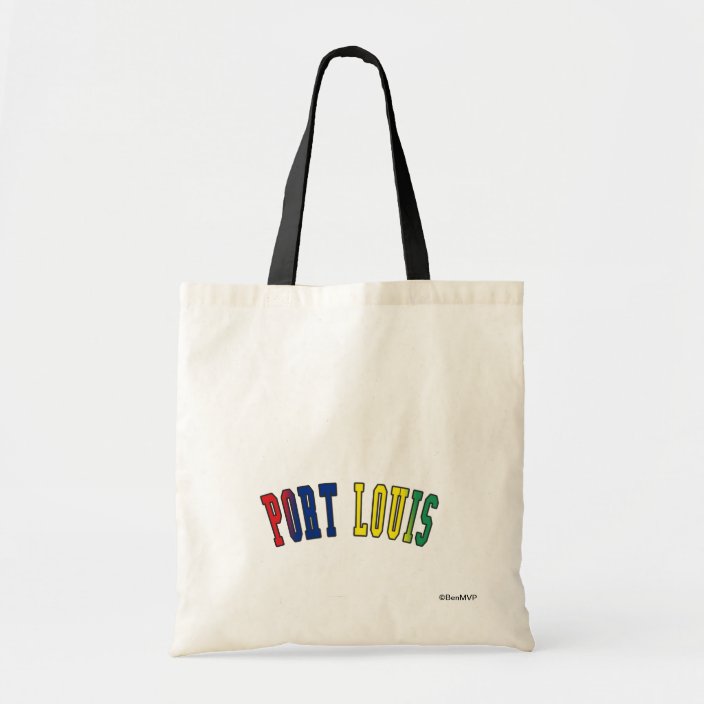 Port Louis in Mauritius National Flag Colors Canvas Bag