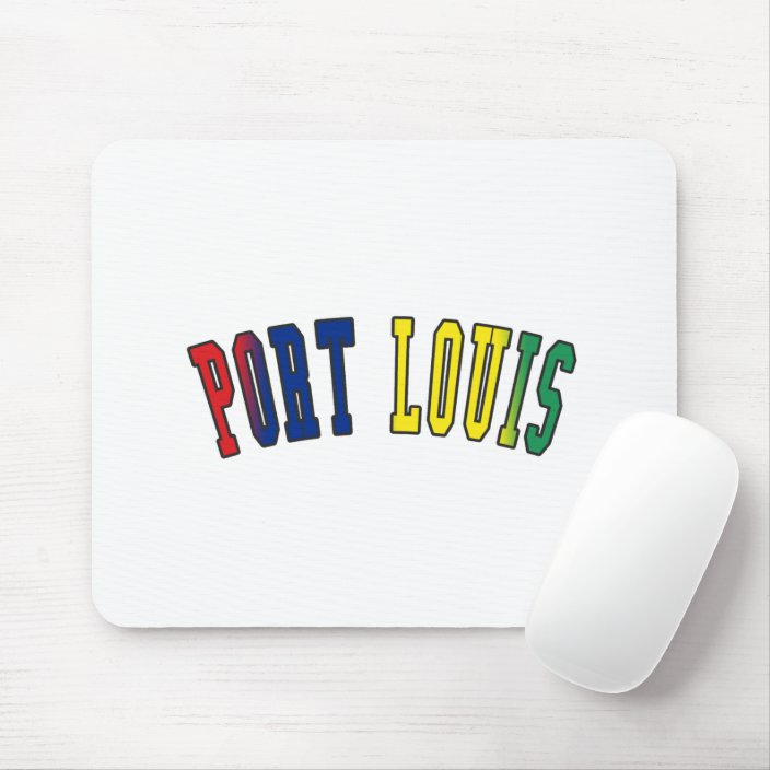 Port Louis in Mauritius National Flag Colors Mouse Pad
