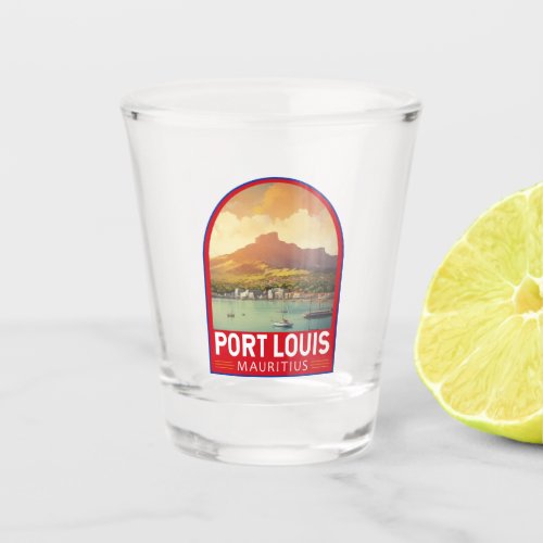 Port Louis Mauritius Travel Art Vintage Shot Glass