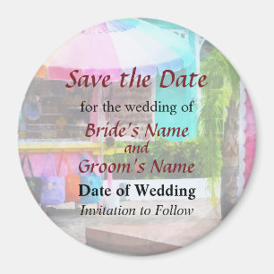Port Lucaya Marketplace Bahamas Save the Date Magnet