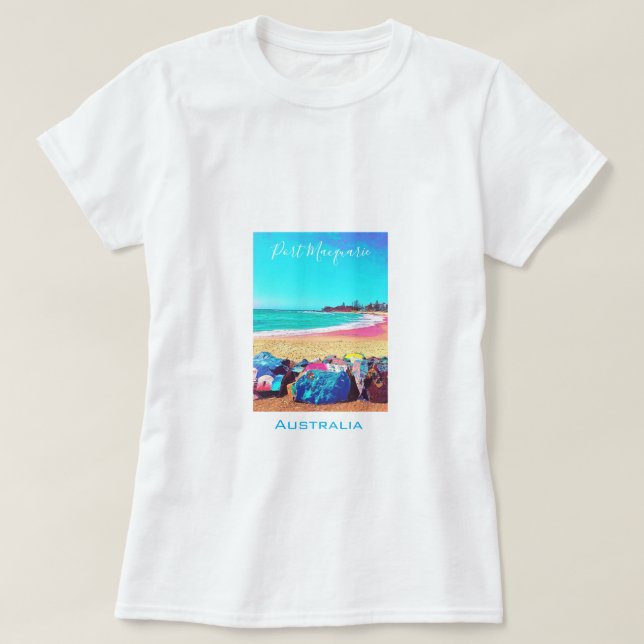 Port Macquarie NSW Australia travel scenery T-Shirt (Design Front)