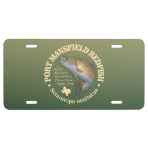 Port Mansfield (redfish) License Plate