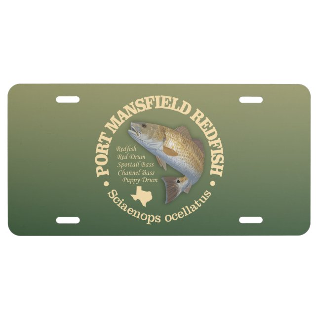 Port Mansfield (redfish) License Plate (Front)