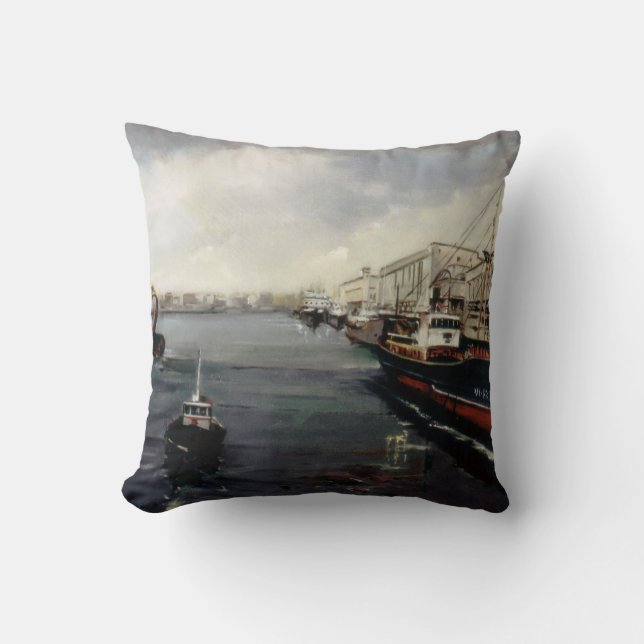 Port/O port/The port Throw Pillow (Front)