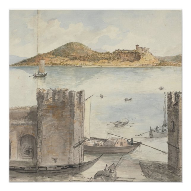 Port of Arona (1795) Charles Gore  Poster (Front)