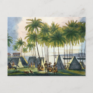Port of Hanarourou in the Sandwich Islands Postcard