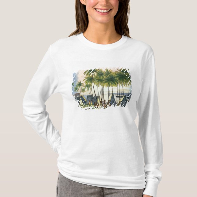 Port of Hanarourou in the Sandwich Islands T-Shirt (Front)