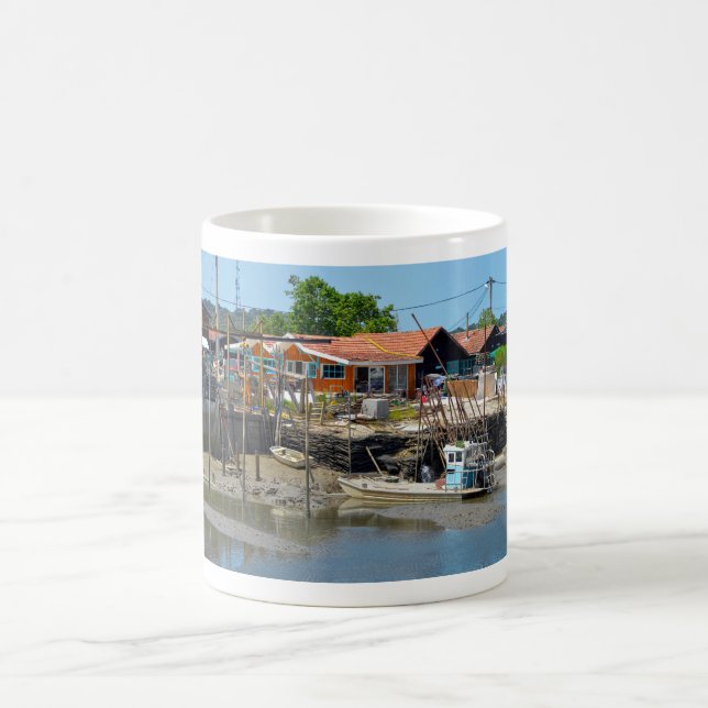 Port of La Teste de Buch in France Postcard Coffee Mug (Center)