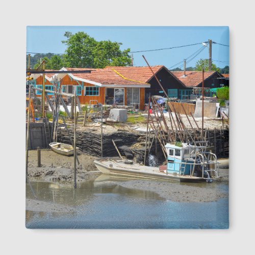 Port of La Teste de Buch in France Postcard Magnet