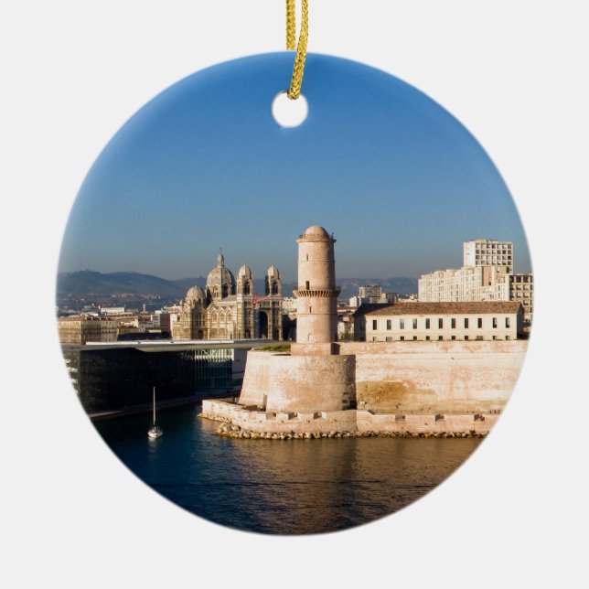 Port of Marseille Ceramic Ornament (Front)