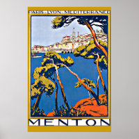 Port of Menton France Poster