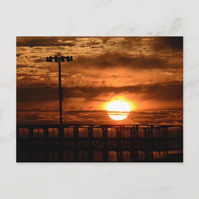 Port Of Oakland Sunset Postcard (Front)