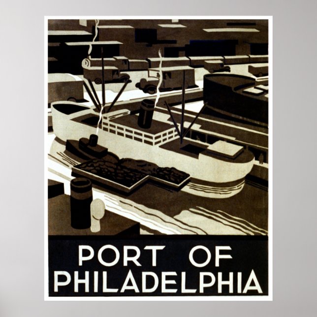 Port of Philadelphia WPA Poster (Front)
