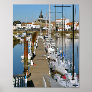 Port of Saint-Gilles-Croix-de-Vie in France Poster