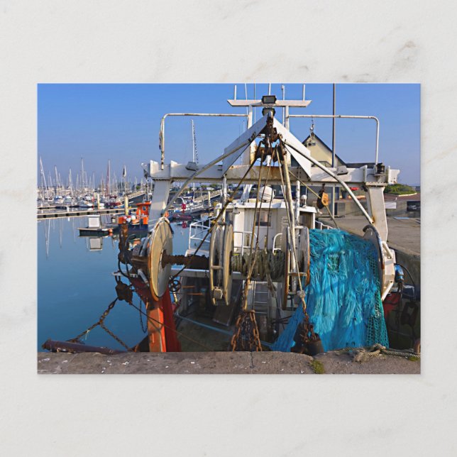 Port of Saint-Vaast-la-Hougue in France Postcard (Front)