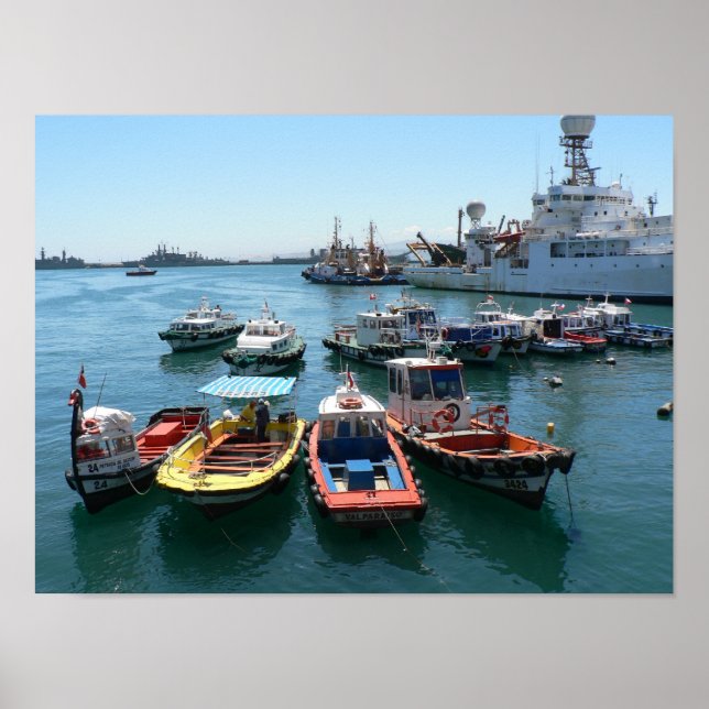 Port of Valparaiso, Chile Poster (Front)