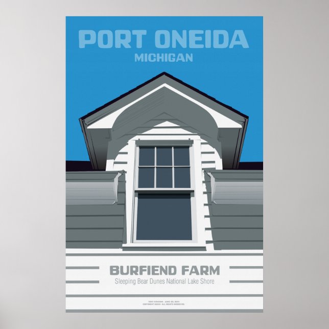 Port Oneida, Michigan - Burfiend Farm Poster (Front)