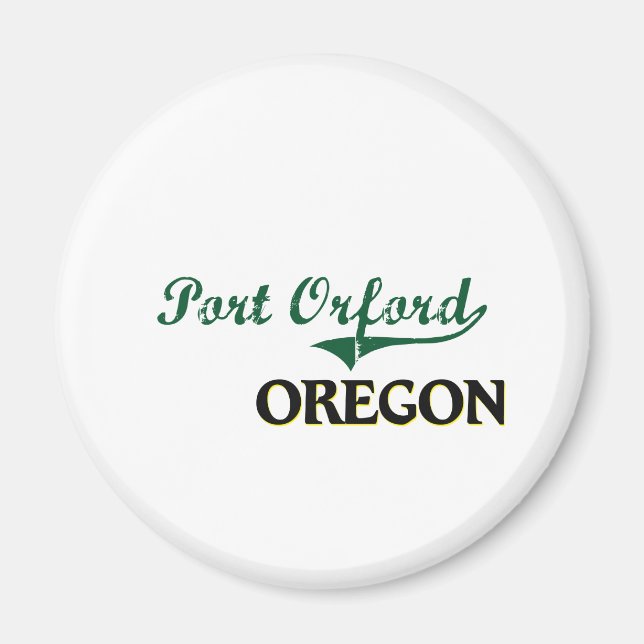 Port Orford Oregon Classic Design Magnet (Front)