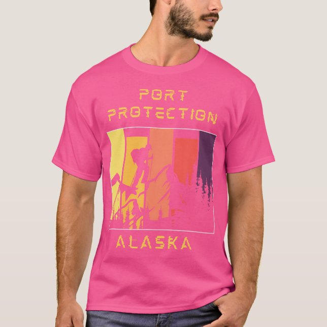 Port Protection Ak Distressed Mountain Hiking And  T-Shirt (Front)
