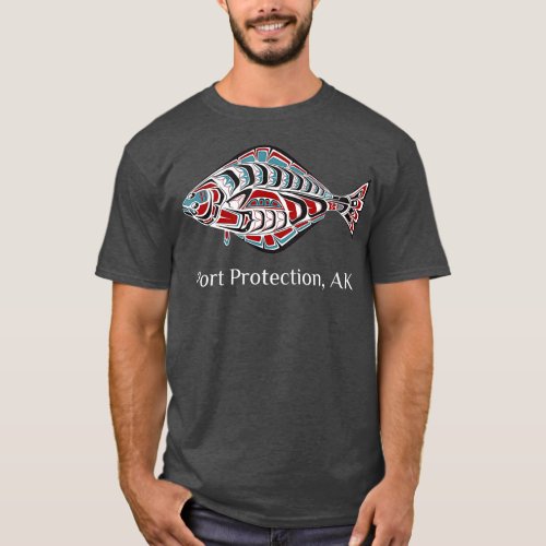 Port Protection Alaska Native American Halibut T_Shirt