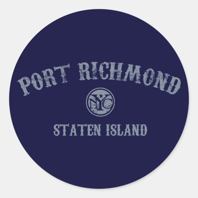 Port Richmond Classic Round Sticker (Front)