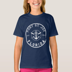 Port St. Joe Florida Beaches Navy Oars Anchor T-Shirt
