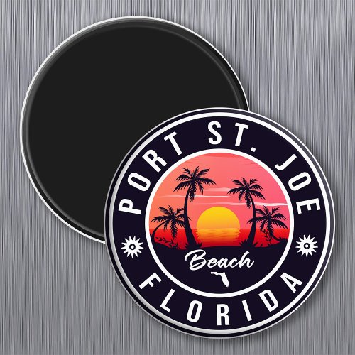 Port St Joe Florida Retro Sunset Souvenir Magnet