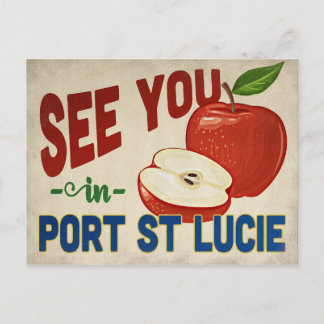 Port St. Lucie Florida Apple - Vintage Travel Postcard