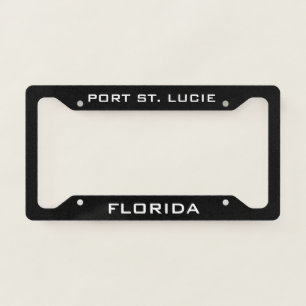 Port St. Lucie Florida Black License Plate Frame