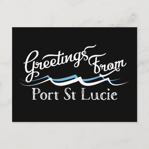 Port St Lucie Water Waves Postcard
