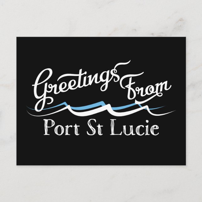Port St Lucie Water Waves Postcard (Front)