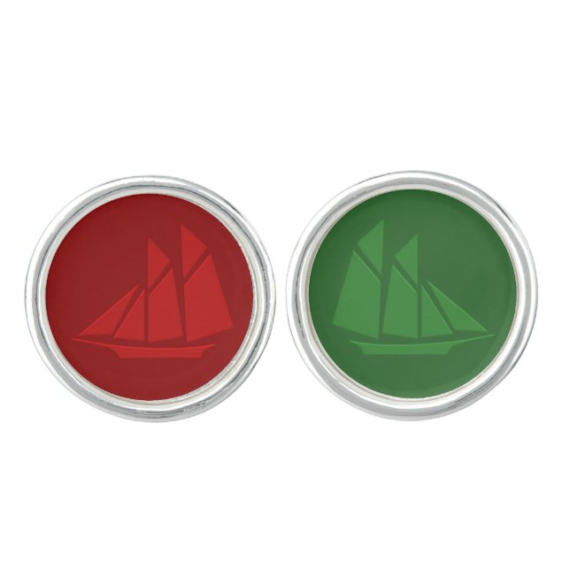 Port & Starboard Sailor's Cufflinks (Front)