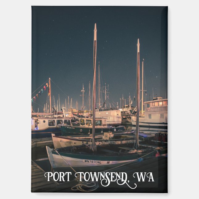 Port Townsend, Washington At Night Magnet (Front)