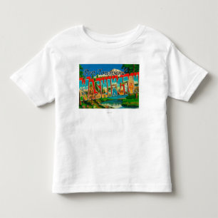 Port Townsend, Washington - Large Letter Scenes Toddler T-shirt