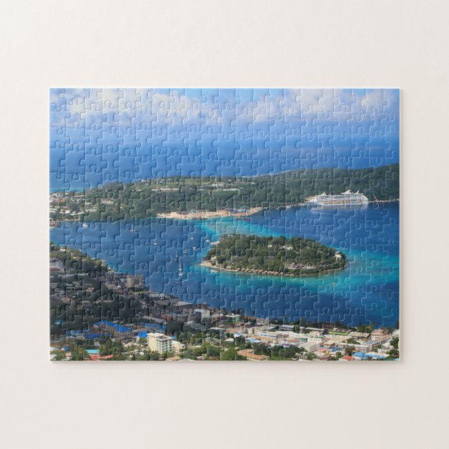 Port Vila, Vanuatu, from the air Jigsaw Puzzle (Horizontal)