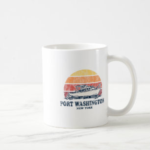 Port Washington Ny Vintage Boating 70s Retro Boat Coffee Mug