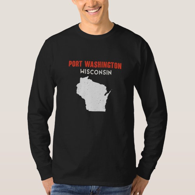 Port Washington USA State America Travel Montanan  T-Shirt (Front)