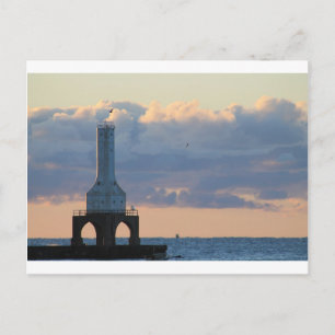 Port Washington, Wi. Lighthouse Postcard