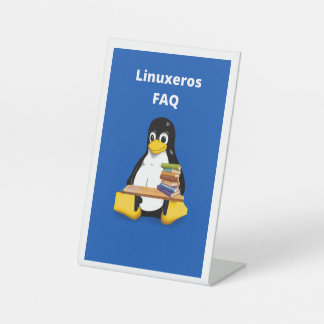 Porta celular Linuxeros FAQ Pedestal Sign