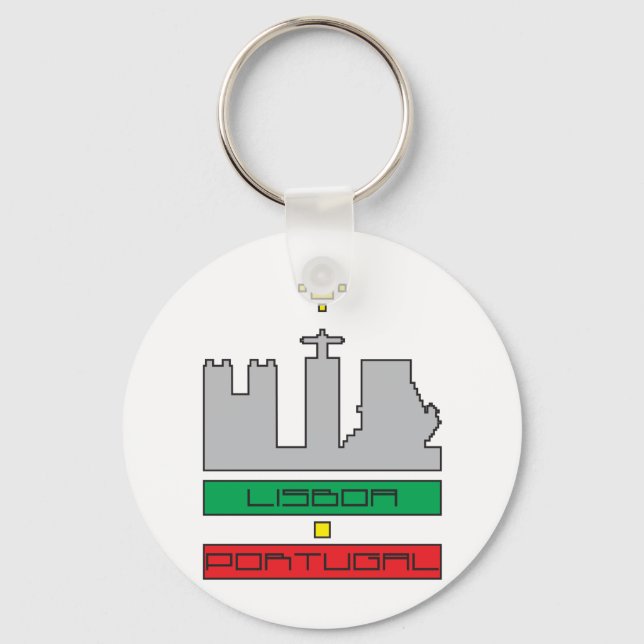 Porta-chaves Monumentos de Lisboa-Portugal Keychain (Front)