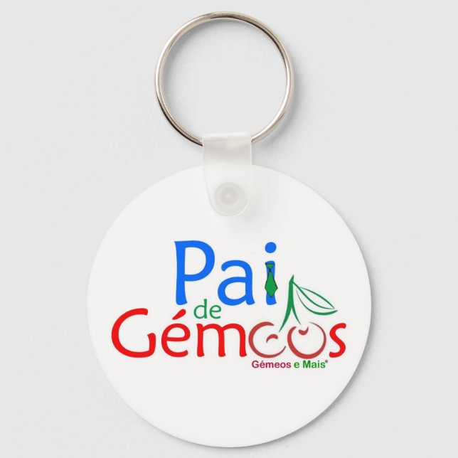 Porta-chaves Pai de Gémeos Keychain (Front)
